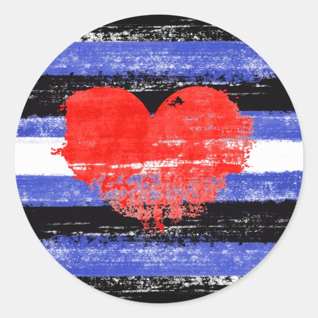 Leather Pride Paint Classic Round Sticker (Front)