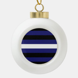 LEATHER PRIDE STRIPED HORIZONTAL - 2014 PRIDE.png Ceramic Ball Christmas Ornament