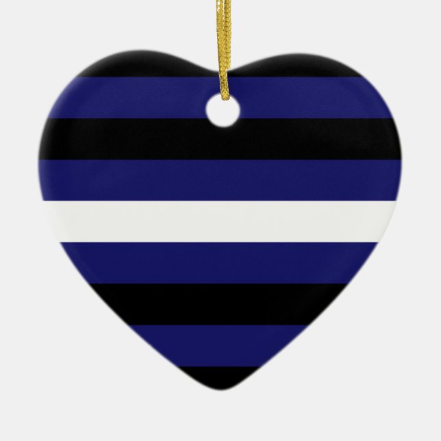 LEATHER PRIDE STRIPES DESIGN CERAMIC TREE DECORATION (Front)