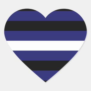 LEATHER PRIDE STRIPES DESIGN HEART STICKER