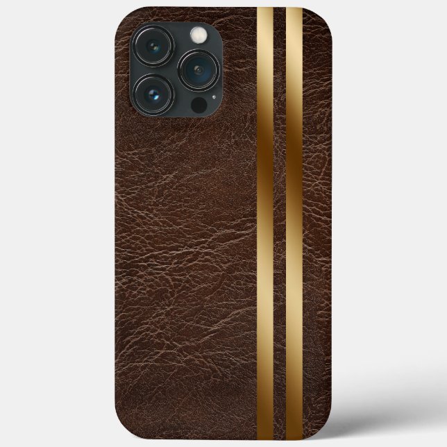 Leather Print iPhone 13 Pro Max Case (Back)