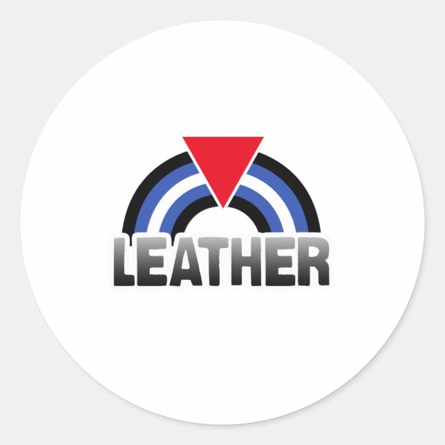 Leather Queer Pride Classic Round Sticker (Front)