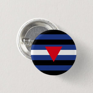Leather Queer Pride Flag 3 Cm Round Badge