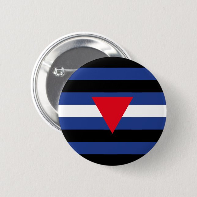 Leather Queer Pride Flag 6 Cm Round Badge (Front & Back)