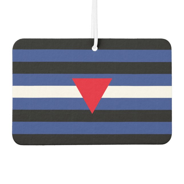 Leather Queer Pride Flag Car Air Freshener (Front)