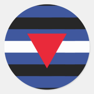 Leather Queer Pride Flag Classic Round Sticker