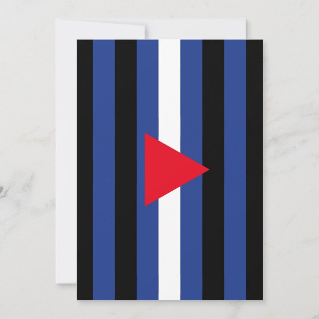 Leather Queer Pride Flag Holiday Card (Front)