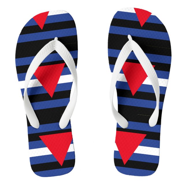 Leather Queer Pride Jandals (Footbed)