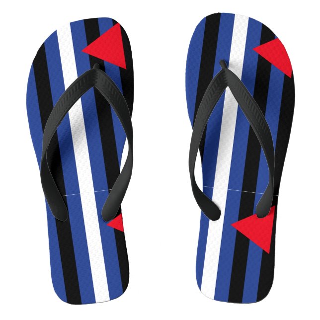 Leather Queer Pride Jandals (Footbed)