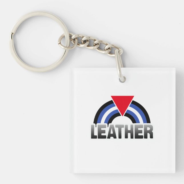 Leather Queer Pride Key Ring (Front)
