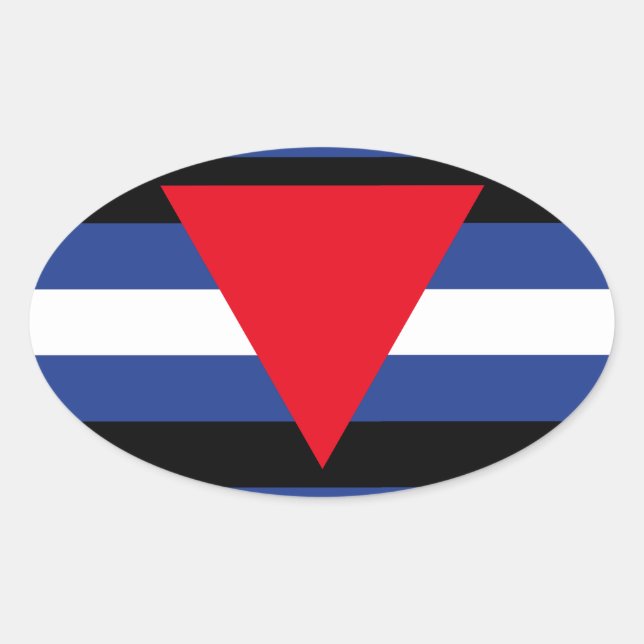 LEATHER QUEER PRIDE OVAL STICKER (Front)