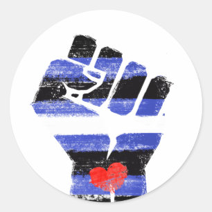 Leather Resistance Classic Round Sticker
