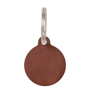 Leather Round Pet Tag