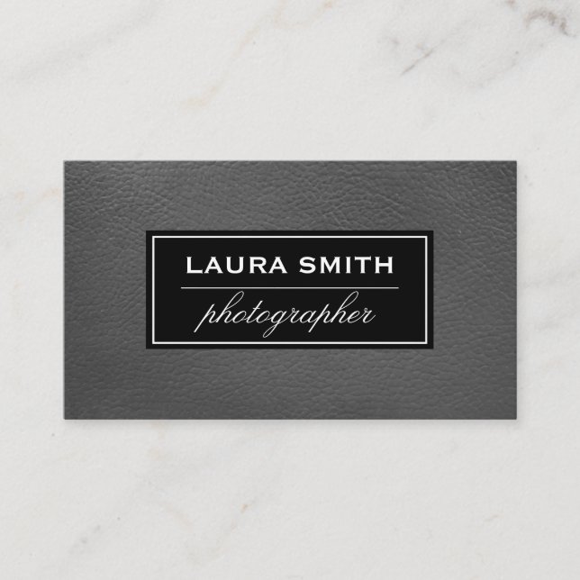 Leather Simple Business Card (Front)