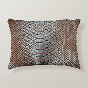 Leather skin, textured background decorative cushion