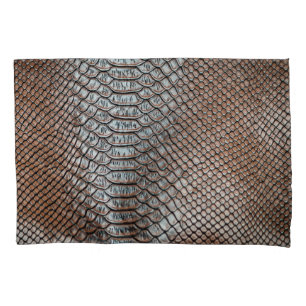 Leather skin, textured background pillowcase