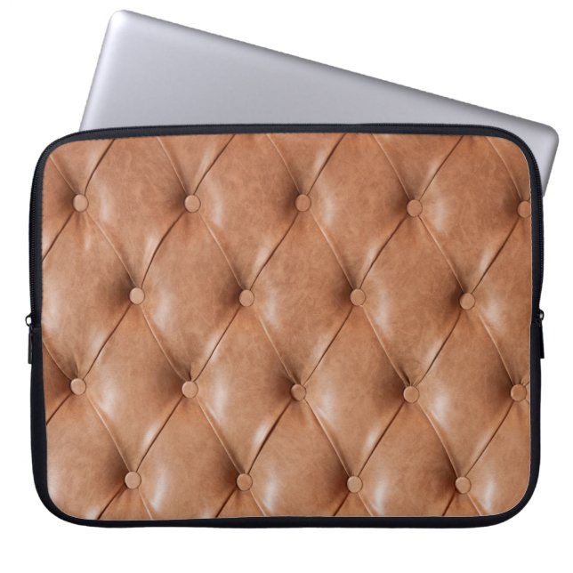 leather sofa background laptop sleeve (Front)