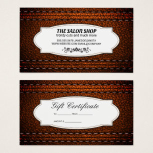 Leather Stitched Gift Certificate