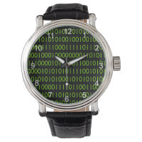Leather Strap Binary 1 0 Geek Computer Code Name