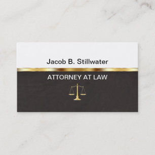 Leather Style Attorney Business Cards