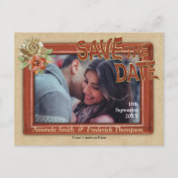Leather & Suede Texture Art Save the Dates