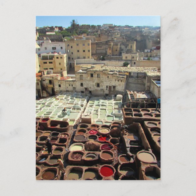 leather tannery fes postcard (Front)