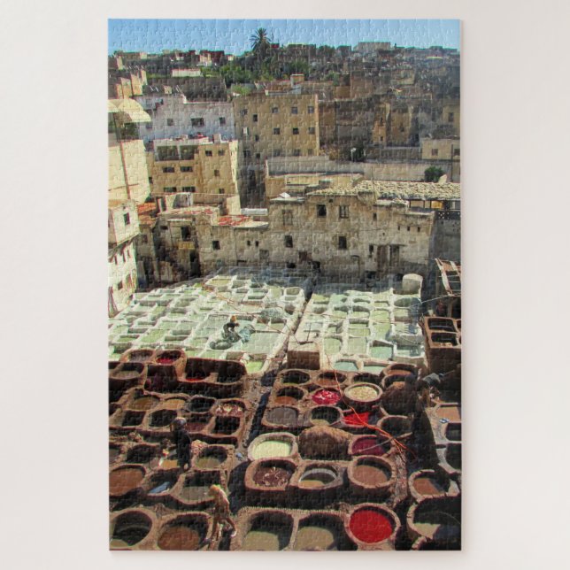 leather tannery morocco jigsaw puzzle (Vertical)