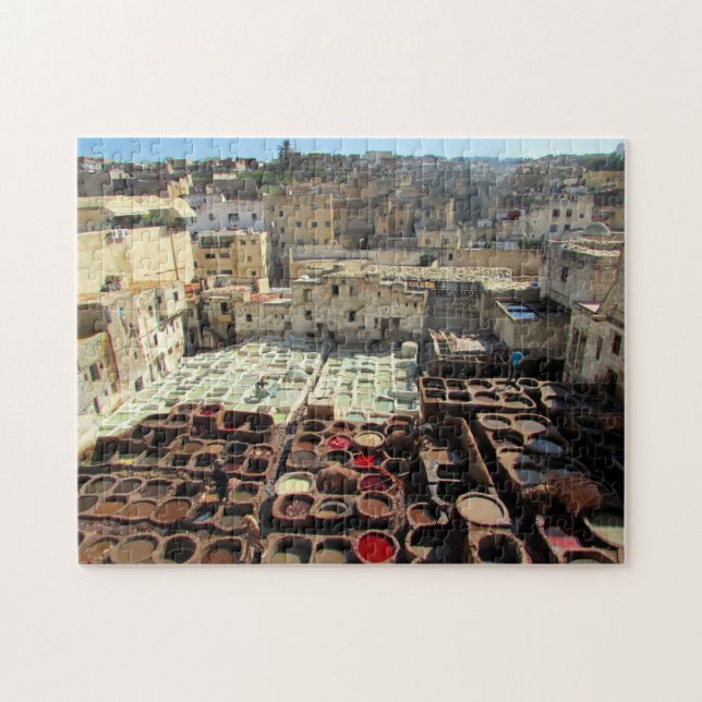 leather tannery morocco jigsaw puzzle (Horizontal)