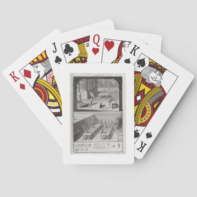 Leather tanning, from the 'Encyclopaedia' by Denis Playing Cards (Back)