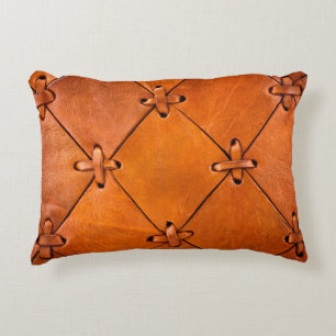 Leather texture. decorative cushion