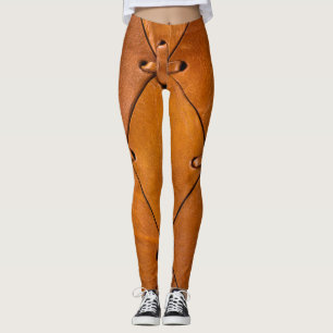 Leather texture, natural selvage detail. leggings