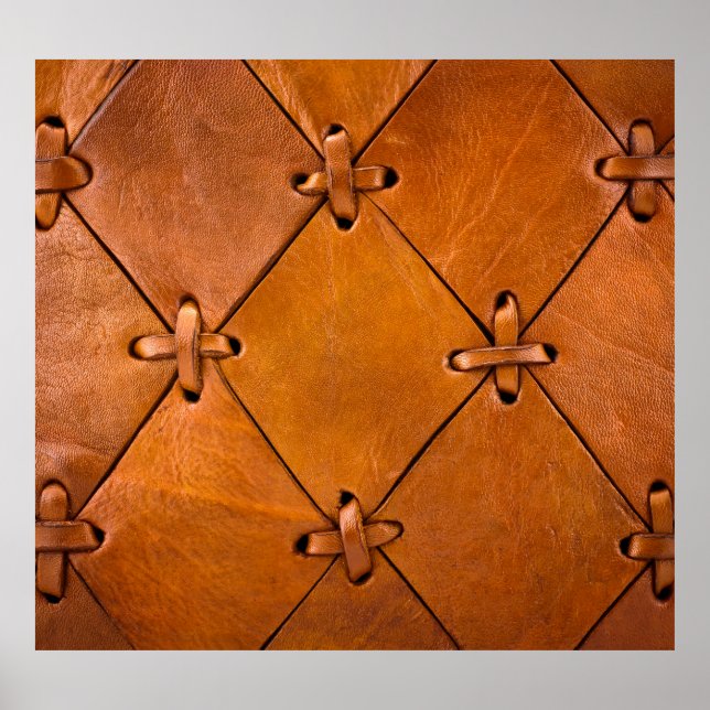 Leather texture, natural selvage detail. poster (Front)