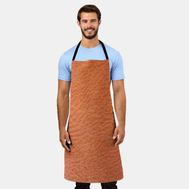 leather texture pattern apron (Worn)