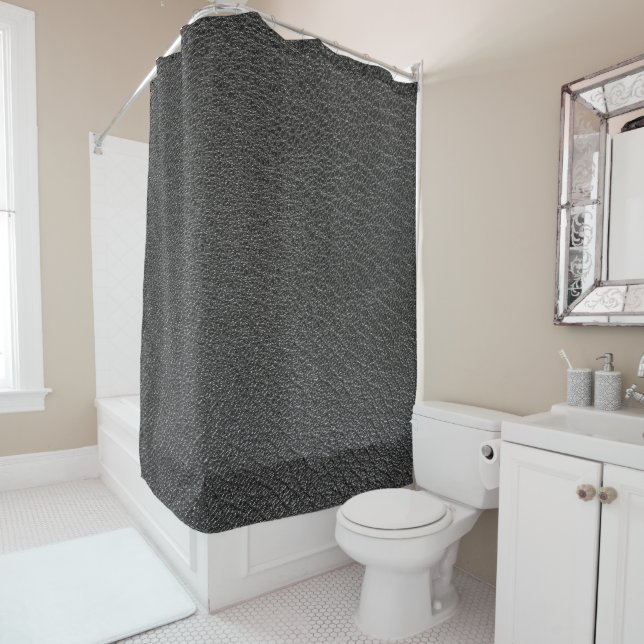 leather texture pattern shower curtain (In Situ)
