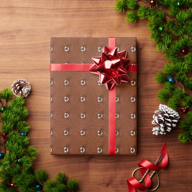 leather texture pattern wrapping paper (Holiday Gift)