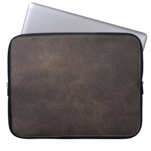 Leather texture scrapbooking brown laptop sleeve