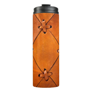 Leather texture. thermal tumbler