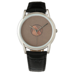 Leather texture watch