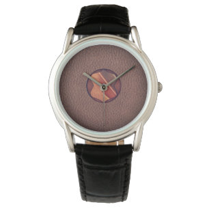 Leather texture watch
