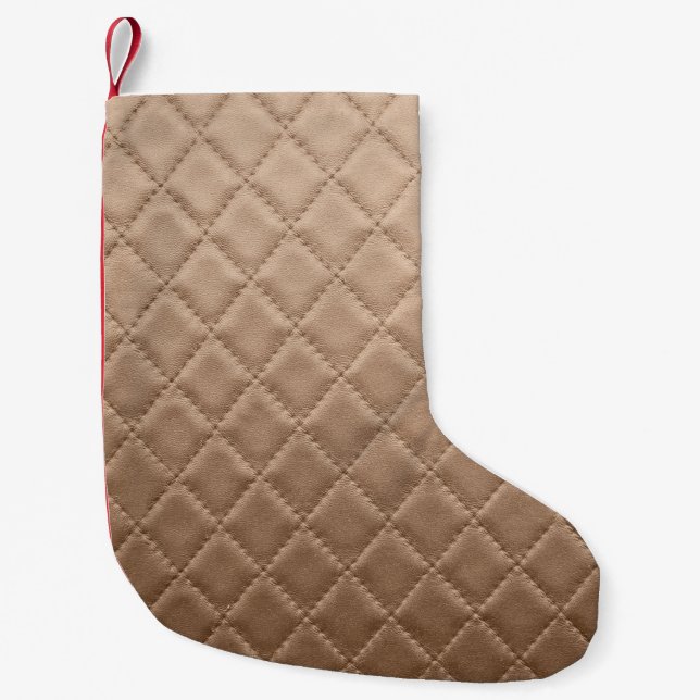 Leather textureleather, pattern, abstract, animal, small christmas stocking (Front)