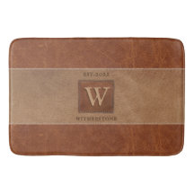 Leather Tone Stripe Chestnut Brown