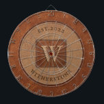 Leather Tone Tan Chestnut Brown Dartboard<br><div class="desc">The Leather Tone Tan Chestnut Brown Dart Board is a classic addition to your family game room, activities, and gatherings. Personalise with your name.
This is a simulated leather graphic design.</div>