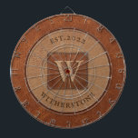 Leather Tone Tan Chestnut Brown Dartboard<br><div class="desc">The Leather Tone Tan Chestnut Brown Dart Board is a classic addition to your family game room, activities, and gatherings. Personalise with your name.
This is a simulated leather graphic design.</div>