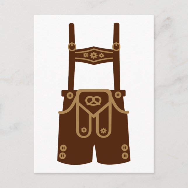 Leather trousers bavaria Oktoberfest Postcard (Front)