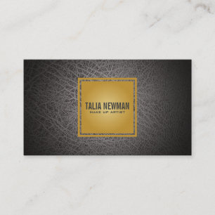 Leather Vignette Golden Backing Business Card