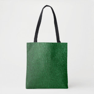 Leather with abstract pattern in green color. Abst Tote Bag