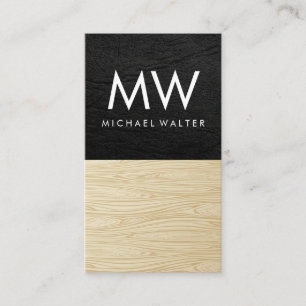 Leather Wood Business Card