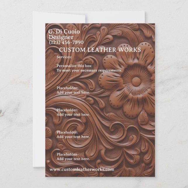 Leather Work  Invitation (Front)