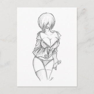 Leather Zip Postcard