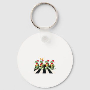 Leatherback Sea Turtle Crossing Road Xmas T-Shirt  Key Ring